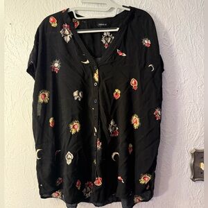Torrid heart blouse - size 1X